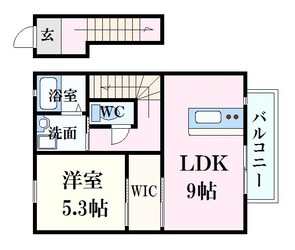 向洋駅 徒歩16分 2階の物件間取画像